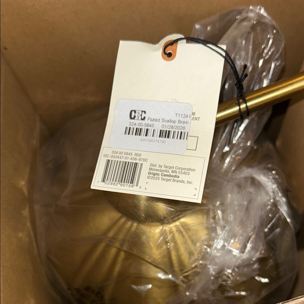 Hearth & Hand Fluted Gold Table Lamp - Picture 9 of 9
